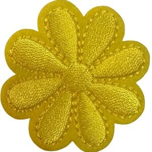 Flower Embroidered Iron On Patches Yellow 8 Pack Daisy Floral Applique